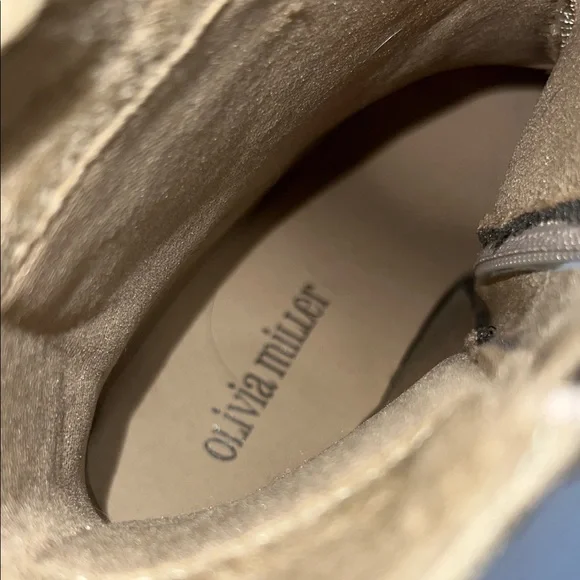 Olivia Miller Taupe Ankle Booties - Picture 2 of 7